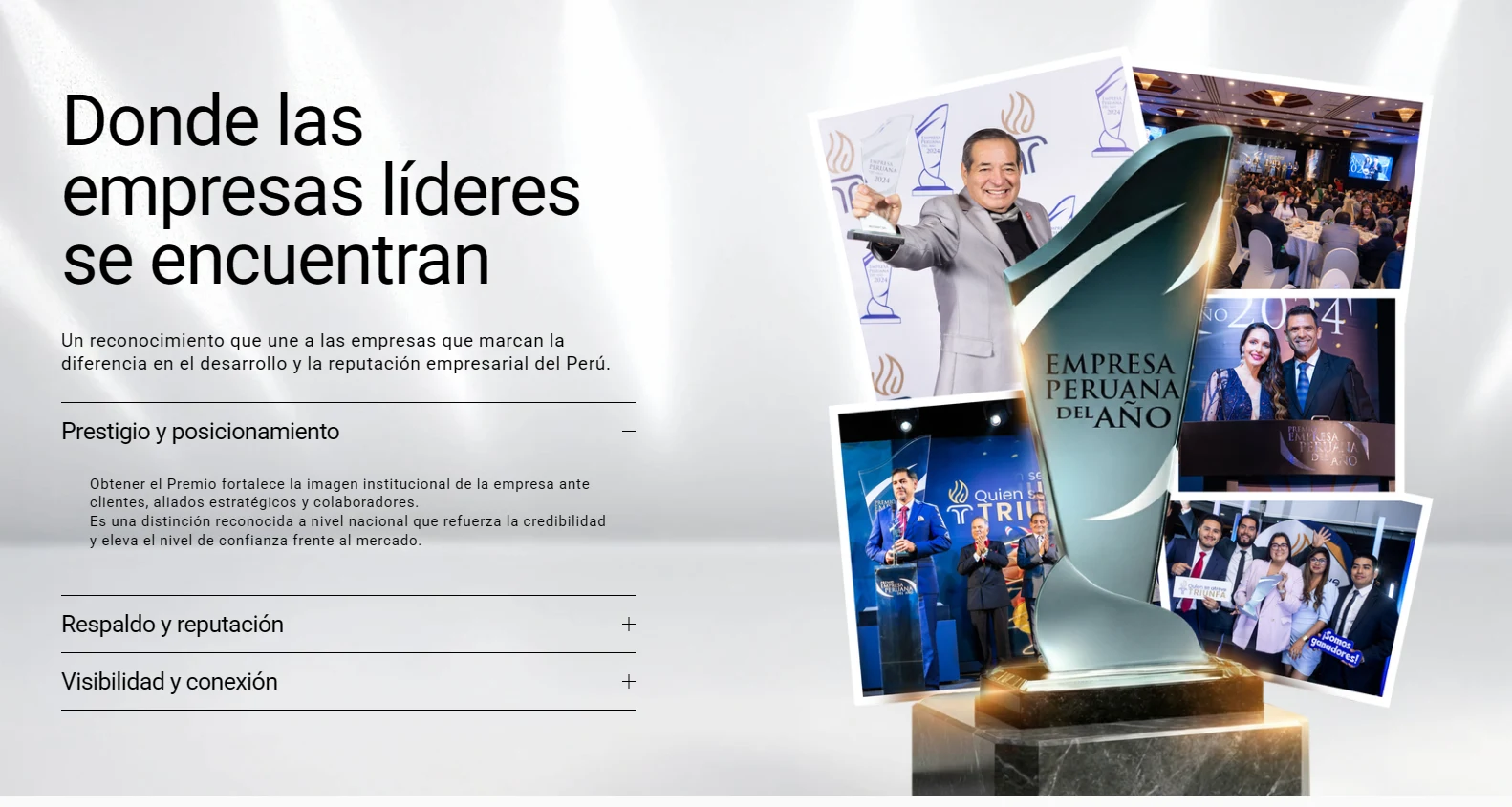 Página principal del Premio Empresa Peruana del Año